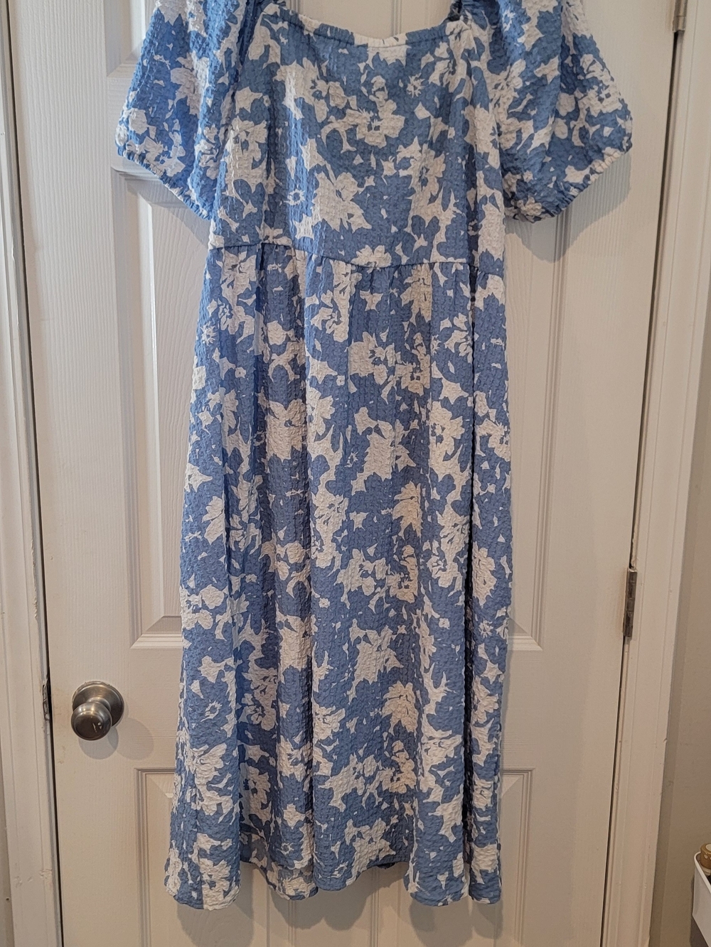 Blue and White Floral XXL Dress